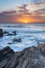 USA-California Sunset at Montana de Oro State Park Art Print